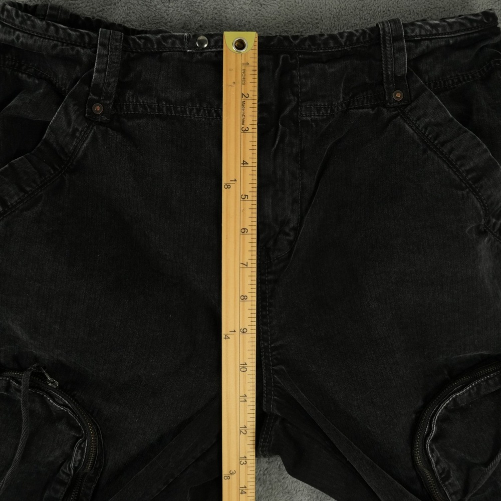 Free People Can't Compare Slouch Cargo Pants Women L Black Gorpcore Utility - Picture 11 of 12